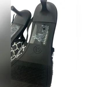 A New Day 6.5 Rhinestone Sexy Slingback Black Mesh Pointed Toe Heels Wedding thumbnail 6