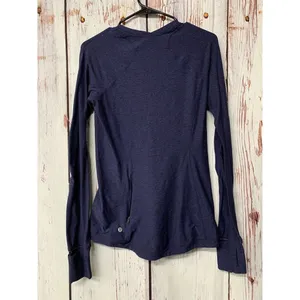 Lululemon Runderful Long Sleeve Top - Heathery Storm Grape / Size 10 thumbnail 2