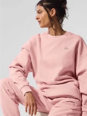 NWT ALO Accolade Crewneck pullover 💕 Pink Quartz 💕 sold out thumbnail 1