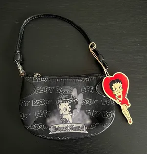 New Vintage 2006 Betty Boop Street Angel Black Handbag Purse Coquette Wristlet thumbnail 1