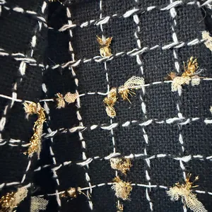 THML Tweed Angel Sleeve Top black gold tweed detailing on the bell sleeve NWT thumbnail 5