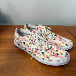 Vans Doheny Canvas Lace Up Sneaker Shoe Pineapple Floral Hawaiian Print Beachy 9 thumbnail 3