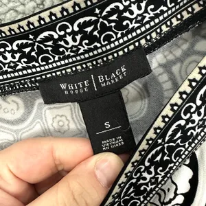 White House Black Market Mini‎ Dress Womens Small Paisley V Neck Ruched Boho Y2K thumbnail 2