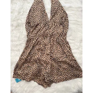 Cupshe Leopard Print Halter Romper Size Medium thumbnail 10