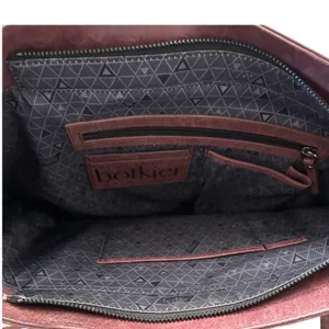 EUC Botkier Large Leather Tote‎ Bag Red Brown Zip Tassels thumbnail 3
