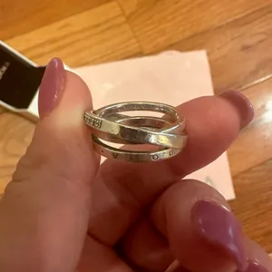 PANDORA 925 Silver Crossover Pavé Triple Band Ring thumbnail 2