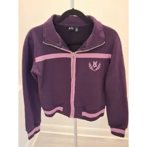 Hurley L Purple Pink Fleece Jacket Zip Up Logo Long Sleeve Women's thumbnail 1