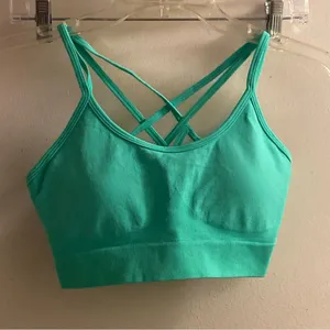 Women’s Mint Green Sports Athletic Bra S Small Chest 26” 28” Padded thumbnail 1