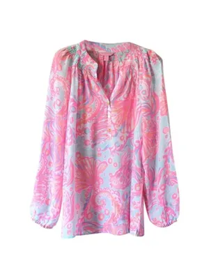 Lilly Pulitzer Elsa Too Much Bubbly 100% Silk Size Small thumbnail 7