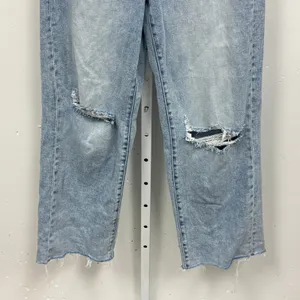 Altar'd State‎ High Rise Wide Leg Distressed Jeans Light Wash Raw Hem W26 thumbnail 4