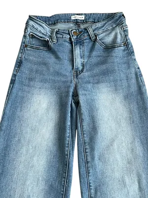 Fire & Rain High Ruse Wide Leg Jeans Women’s Size 7 Blue Denim Stretch thumbnail 2