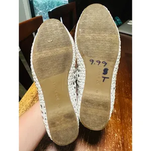 BIRDIES The Starling White Woven Leather Slip On Loafers Flats size 6 thumbnail 5