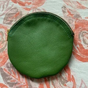 American Apparel Leather coin purse carry all pouch round shape thumbnail 1