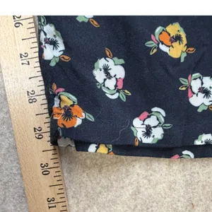 Caralyn Mirand x The Drop Navy Floral Print Wide‎ Leg Viscose Pants Small Boho thumbnail 10