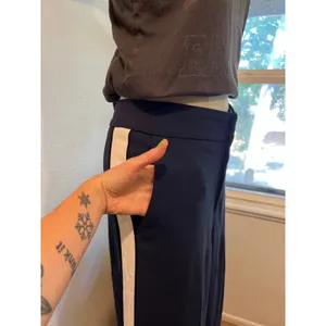 Banana Republic Blue White Athletic Stripe High Rise Wide Leg Dress Pants Size 8 thumbnail 4