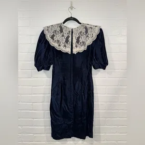 Vintage Jessica McClintock Gunne Sax Velvet Dress thumbnail 3