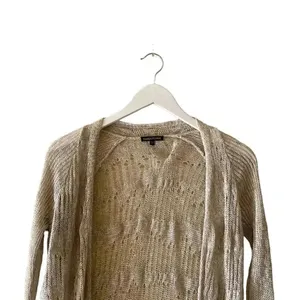 Eileen Fisher Linen Beige Embroidered Knitted Open Cardigan Sweater SZ XS thumbnail 2