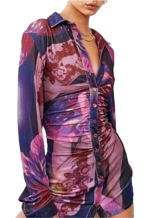 With Jeán Andy Dress in Flamboyant Anthurium Print thumbnail 1