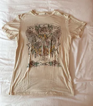 Altar’d State Floral Tan Graphic T-Shirt Size Small thumbnail 1