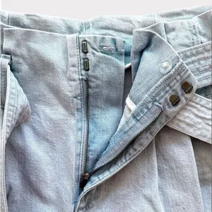a new day Paperbag High Waist Tapered Jeans With Belt Light Blue Wash Sz 12 thumbnail 9