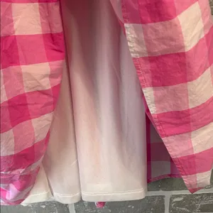 Aura Pink Gingham Puff Sleeve Midi‎ Dress Women’s Size Small thumbnail 5
