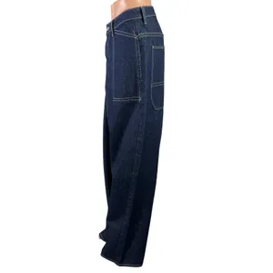 ASOS Women's Blue High Rise Wide Leg Baggy Loose Relaxed Denim Jeans Size 34 thumbnail 2