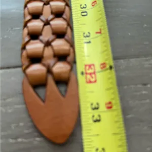 Brown Woven Leather Belt NWOT thumbnail 5