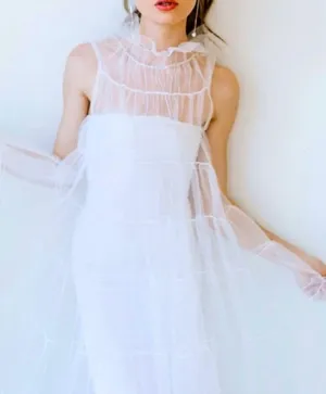 Untamed Petals Rosey High Neck Tulle Gown thumbnail 1