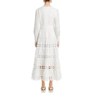 NWT NEW Layered With Love Lindsey Maxi Dress White Lace Small MSRP $178 thumbnail 4