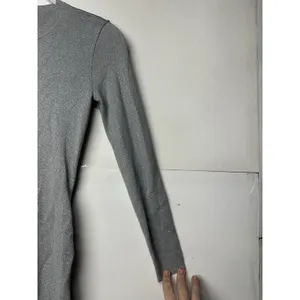 Abercrombie & Fitch Women’s XS Light Gray Long Sleeve Bodycon Sweater Dress thumbnail 4