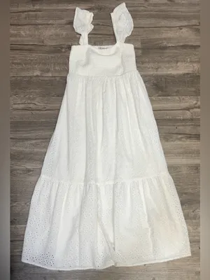 Nanette Nanette Lepore White Eyelet Maxi Dress Size 8 thumbnail 2