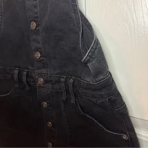 Arizona Jean Co Denim Jumper Dress Overall Jean Black Size Small Grunge Y2K Goth thumbnail 5