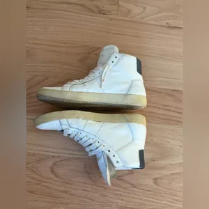SAINT LAURENT Women's White Leather Hi Top Sneakers Size 38.5 thumbnail 8