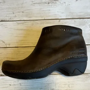 Patagonia Womens Better Clog Leather Ankle Boots Deep Espresso Brown #1267 thumbnail 2