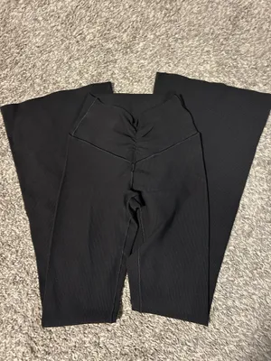 Aerie Ribbed Flare Leggings Ruched thumbnail 2
