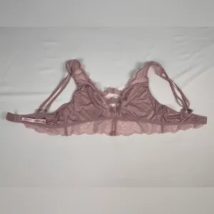 Victoria's Secret Satin Lace Bralette, Size: Large thumbnail 4