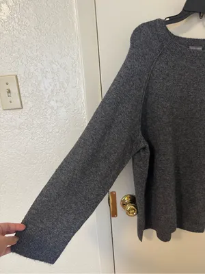 Vince Camuto Heather Gray Knit Crewneck Raglan Sleeve Sweater NWT Size 1X thumbnail 3