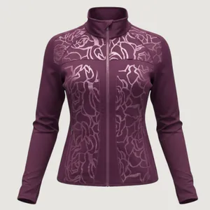 1962 | Fabletics Rose Burnout Full Zip Athletic Workout Jacket Purple Womens‎ M thumbnail 1