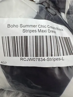 Rosa Clothing Boho Summer Chic Stripes Maxi Dress Large New Spaghetti Strap thumbnail 2