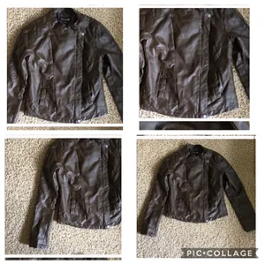 Forever 21 Brown leather jacket Sz M ❤️ thumbnail 7