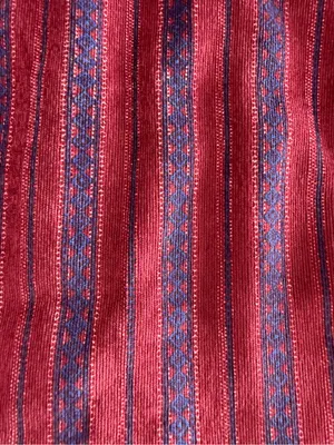 Mi Ami Burgundy Boho Striped Mini Skirt Size Medium Red thumbnail 3