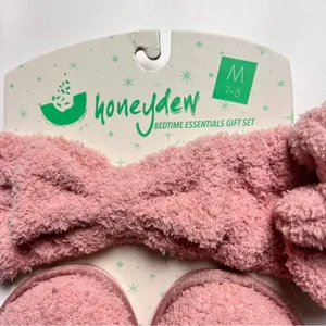Honey Dew Women's Bedtime Accessories Slippers Scrunchie and Headband Set NWT thumbnail 2