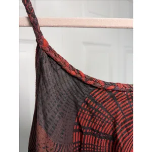 Luna Sea Enchantments Boho Cami Tank Top Womens‎ Size OS Red Black Geometric thumbnail 3