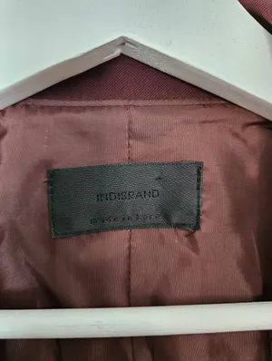 Indibrand Burgundy Tie-Waist Duster Long Jacket Korean Open Front Spring Light thumbnail 9