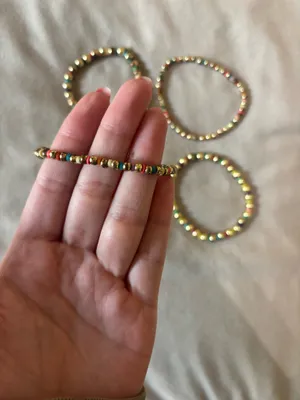 Gold Beaded Bracelet Set thumbnail 2