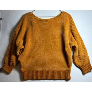 Forever 21 Mustard Yellow Chenille Knit Oversized Sweater Mustard Gold Medium thumbnail 3