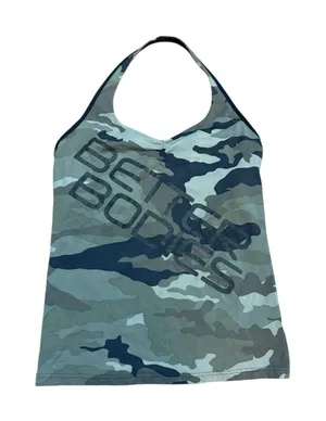 Better Bodies Women’s Camo Halter Athletic Tank‎ Top Gym Fitness Activewear L thumbnail 1