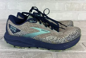 Brooks‎ Divide 3 Trail Running Shoes Womens 7.5 Oyster Cobalt Blue Tint Active thumbnail 1
