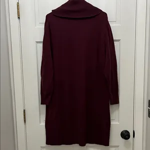 LOFT Plus Rich Burgundy Turtle Neck Sweater Dress - Size 16/18 thumbnail 10