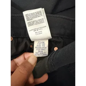 Mother The Insider Crop Step Fray Jeans in Not Guilty Black Mid Rise Size 29 thumbnail 10
